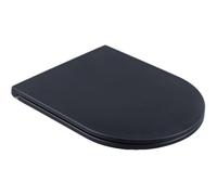 QeramiQ Dely Abattant WC - fermeture douce - démontage rapide - mince - noir mat E13/A15 thin matt black