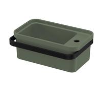 QeramiQ Élan Ensemble lave-mains - 45 × 27 cm - 1 trou de robinet - céramique - porte-serviettes - vert foncé mat SW1581566/SW1467760
