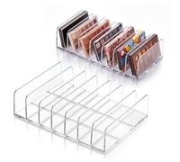 Qettkoom 2 Pack Rangement Maquillage, 7 Tiroirs en Acryl pour Organisateur Maquillage, Rangement Palette Organisateur fur Tiroir à Enveloppes, Livres de Documents, Argent et Palette à Sourcils