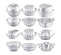 Qeunrtiy 12 Pcs 6 Formes Bain-Bombe Faisant Moule Bain-Bombe Artisanat Presse Moule pour Artisanat Bricolage pour Savons Faits à la Main Bougie Gâteau Cuisson