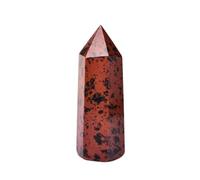 QEUOPGFD Ornements en Cristal 1PC Cristal Rouge Obsidienne Colonne hexagonale Cristal Point minéral Ornement de guérison décor à la Maison Bricolage Cadeau décoration Beau Cristal(50-60mm)