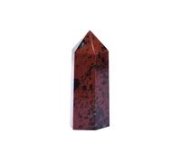 QEUOPGFD Ornements en Cristal Colonne hexagonale en Obsidienne Rouge Naturelle, Pointe de Cristal, Ornement minéral, de guérison, décoration de Maison, Cadeau DIY Beau Cristal