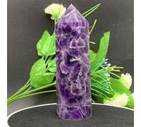 QEUOPGFD Ornements en Cristal Obélisque d'améthyste de rêve guérissant la Colonne de Cristal de Quartz Beau Cristal(2pcs)
