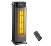 QEXREED Chauffage d'appoint, Chauffage PTC 2000W avec 4 Modes, Mode Éco, Oscillation 90°, Minuterie 24H, Télécommande, Silencieux et Puissant avec Protection contre Surchauffe et Chute pour la Maison