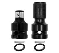 QEXUJOW Conecteurs pour tournevis,Ensemble de deux adaptateurs pour embouts de hocs, adaptateur pour douille porte-embout, accessoires pour hocs 1/2 à 1/4 pouce