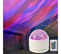 Qfdiwr Aurore Projecteur CielEtoile, Lampe Projecteur Aurore Boréale, Projecteur Galaxie Veilleuse Etoile Projection Avec 7 Modes, Projecteur De CielÉtoilé LED, Veilleuse Enfant Et Adulte