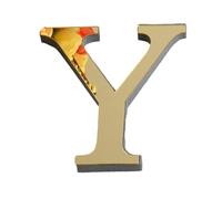 Qfdiwr Autocollants muraux en forme de lettres 3D - Lettres dorées claires