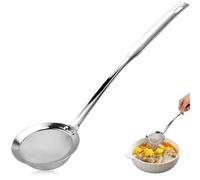 QGGTQG Louche à mousse en acier inoxydable avec passoire fine - Passoire à araignée - Écumoire rapide - Pour frire, rôtir, cuire à la vapeur, hot pot