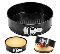 QGGTQG Moule à Gâteau Rond 23cm à Fond Amovible avec Revêtement Antiadhésif | Moule à Gâteau de 9 Pouces en Acier au Carbone Démoulage Facile Grâce au Fond Amovible pour Gâteaux Pizzas et Crêpes