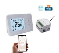 QH Wifi Basic thermostat programmable sans fil - QH-Basic thermostat blanc WiFi avec récepteur intégré