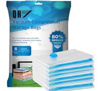 QH7 Sacs de Rangement sous Vide Lot de 6Type 60x40cm Housses de Rangement sous Vide Voyages Réutilisables pour Matelas Literie Oreillers Vêtements