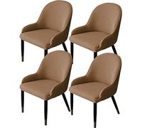 QHDXL Couverture De Chaise avec Accoudoir Housse De Chaise Salle A Manger Extensible Scandinave 1/2/4 Pieces Housse de Dossier Arc Recouvre De Fauteuil Salon Lavable pour Bureau,Mariage