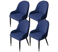QHDXL Couverture De Chaise avec Accoudoir Housse De Chaise Salle A Manger Extensible Scandinave 1/2/4 Pieces Housse de Dossier Arc Recouvre De Fauteuil Salon Lavable pour Bureau,Mariage