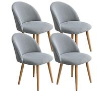 QHDXL Housse de Chaise Arc de Coquille Housse de de Chaise Scandinave de Salle À Manger 1/2/4 Pieces Gris Beige Couverture De Chaise Extensible Jacquard pour Mariage Hôtel, Restaurant