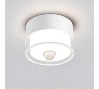 QHENS Spot de Plafond Détecteur de Mouvement 12W 4000K, Rond Ø10cm, Blanc | Éclairage Automatique pour Couloir, Escalier, Garage et Cave, Capteur 120°, Allumage 0,5 s, Extinction 30 s, Aluminium