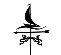 QHQQXN Animaux Girouette Bateau à Voile Lapin Verre à Vin Rouge Fermier et Cheval Chat et Oiseau Silhouette Girouette Indicateur de Direction du Vent Outil de Mesure Professionnel Cadeaux