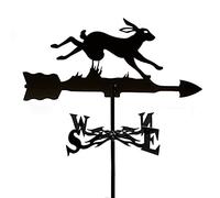QHQQXN Animaux Girouette Bateau à Voile Lapin Verre à Vin Rouge Fermier et Cheval Chat et Oiseau Silhouette Girouette Indicateur de Direction du Vent Outil de Mesure Professionnel Cadeaux