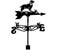 QHQQXN Girouette en Acier Inoxydable, Outils de Mesure, girouette, Figurine de Chien, indicateur de Direction du Vent Pratique, scène de Ferme, Maison, extérieur, Jardin, Artisanat, Ornement, B