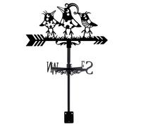 QHQQXN Girouette en Forme de lièvre de Boxe, girouette en Forme de Lapin pour abris de Jardin, girouettes en métal Noires, indicateur de Direction du Vent, Ornements de Jardin pour abri de Toit,