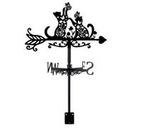 QHQQXN Girouette en Forme de lièvre de Boxe, girouette en Forme de Lapin pour abris de Jardin, girouettes en métal Noires, indicateur de Direction du Vent, Ornements de Jardin pour abri de Toit,
