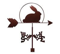 QHQQXN Girouette en métal de Type Lapin, Outil de Mesure de girouette de Jardin de Toit extérieur avec Support d'ornement Animal, girouette de décoration de Cour, indicateur de Direction du Vent