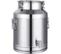 QHQQXN Pot à Lait en Acier Inoxydable 9 L - Récipient de qualité Alimentaire avec Couvercle Bec scellés - Pichet Multi-Usage pour Eau, vin, Huile, thé - Essentiel de Cuisine de Ferme