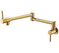 QHQQXN Robinet de Cuisine Rotatif en Laiton ZR98US °, mitigeur à poignée Unique à Double Joint pour Cuisine, Robinet d'évier Pliable pour Eau Froide