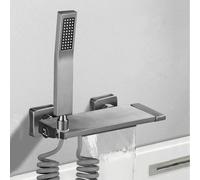 QHQQXN Robinet mitigeur de Bain-Douche Cascade Blanche, mitigeur à Levier Unique, Pomme de Douche et Ensemble de tuyaux pour robinets de Bain-B robinets ménagers