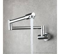 QHQQXN Robinet Mural, robinets de Cuisine Pliables, Laiton Froid Simple pivotant à 360 °, robinets ménagers chromés