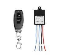 QIACHIP 433MHZ Interrupteur à distance sans fil DC 5V 6V 12V 24V 36V 60V Module récepteur à contact sec à 1 canal avec 1 émetteur ON/OFF pour batteries de voiture, serrures de portes