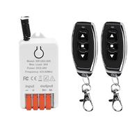 QIACHIP Commande Moteur 12V 24V 30A Avant Arrière avec 2 Télécommandes | Récepteur Relais RF 433MHz, Inversion de Polarité DC 5-30V, pour Volet de Piscine, Volet Roulant, Porte de Garage, Treuil