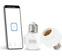 QIACHIP Ewelink Douille d’ampoule WiFi intelligente E26 E27 Adaptateur, Support de base de lampe de télécommande sans fil
