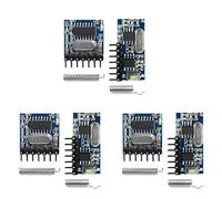 QIACHIP RX480E 433 MHz Module RF émetteur et récepteur 4 canaux EV1527 | pour Arduino,Raspberry Pi,ESP32,interrupteur sans fil télécommandé,Superhétérodyne,compatible GPIO,sans décodage RF