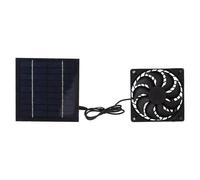 Qianjyvous Kit de Ventilateur à Panneau Solaire 10 W, Ventilateur alimenté par l’énergie Solaire pour serres, niches pour Chiens et abris, Ventilateur d’Extraction de 12 x 12 cm au Design