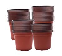 Qianly 100 Pièces Pots de Semis avec Drainage Pots de Pépinière pour Petites Plantes Contenant Décoratif en PP Incassable Utilisation Longue Durée Adaptés Pa, 15cm