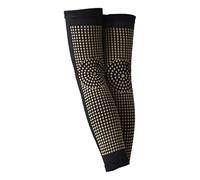 Qianly 2 Pièces Genouillère Manchon Protection Genou Thermique Chauffant Antidérapant Respirant Polyester Convient Aux Femmes Hommes Course Randonnée Multisp, Noir L