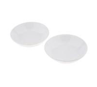 Qianly 2 Pièces Plat de Rechange pour Brûleur d'Huile Récipient Céramique Porte-bougie Assiette Ronde Stable Convient aux Brûleurs Électriques Décoration
