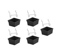 Qianly 5 Pièces Parts Organizer Boîte de Rangement à Crochets Modulable Bac pour Petites Pièces Casier de Tri Accessoires avec Séparateur Adapté pour Organis, 9cmx4cmx4.5cm