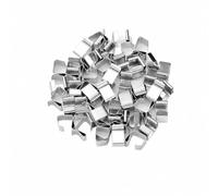 Qianly 50 Pièces Pince à Ressort Métallique pr til Support Réutilible pr Espaces Extérieurs, Petit, Acier Inoxydable