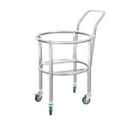 Qianly à Seau en Acier Inoxydable Stable à Seau Rlant Pivotant à 360° Support Marmite Rltes pr Cantine, Service Traiteur, Grand