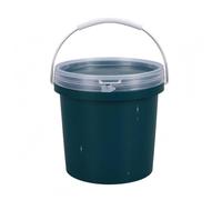 Qianly Baril Industriel Scellé Contenant Fût Récipient Bidon en PP de Qualité Alimentaire à Large Ouverture pour Accès Direct au Contenu Construction, Dark Green, 0.5L B