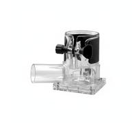 Qianly Base D'affleureuse Transparente Haute Précision Socle Collecteur de Poussière Réglage sans Outil Socle pour Affleureuse, Noir Épais Antichoc
