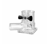 Qianly Base D'affleureuse Transparente Haute Précision Socle Collecteur de Poussière Réglage sans Outil Socle pour Affleureuse, Transparent Épais W