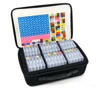 Qianly Boîte Brorie Diamant avec 64 Compartiments Portable Boîte à 64 Compartiments Antichoc pour Déplacement