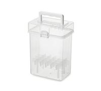 Qianly Boîte Rangement avec Compartiments Transparent Boîte à Feutres Verrouillable Porte-Accessoires Bureau pour Atelier D'artiste, 24 Couleurs