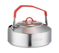 Qianly Bouilloire Extérieure Bouilloire de Plein Air Théière Cafetière Portable en INOX 304 Chauffe Rapide avec Anse Adaptée Camping Randonnée, 900 ML