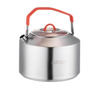 Qianly Bouilloire Extérieure Bouilloire de Plein Air Théière Cafetière Portable en INOX 304 Chauffe Rapide avec Anse Adaptée Camping Randonnée, 1500ml