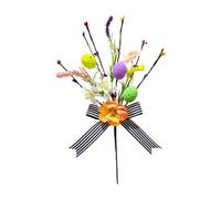 Qianly Branche Décorative Œufs de Pâques Ambiance Printanière Tige Floral de Pâques Coloré Tige Décorative Florale pour Vitrine