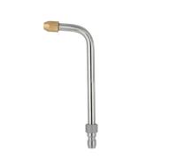 Qianly Buse de Lavage Auto Lance Haute Pression Buse Lance Embout Tube en Acier Inoxydable et Pointe en Laiton Jet en Éventail pour Difficiles Connexion, 90° Court