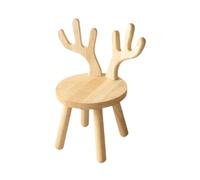 Qianly Chaise En Bois pour Enfants, Pouf avec Dossier, Petit Tabouret En Bois, Chaise Créative pour Enfants, Idéale Comme Chaise de Chevet Ou Appartement.